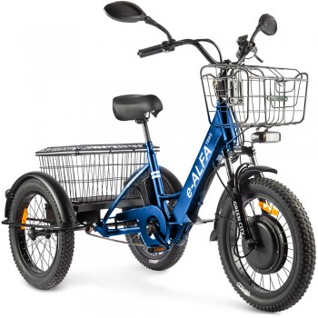 Электровелосипед электротрицикл Eltreco Green City e-ALFA Trike Синий